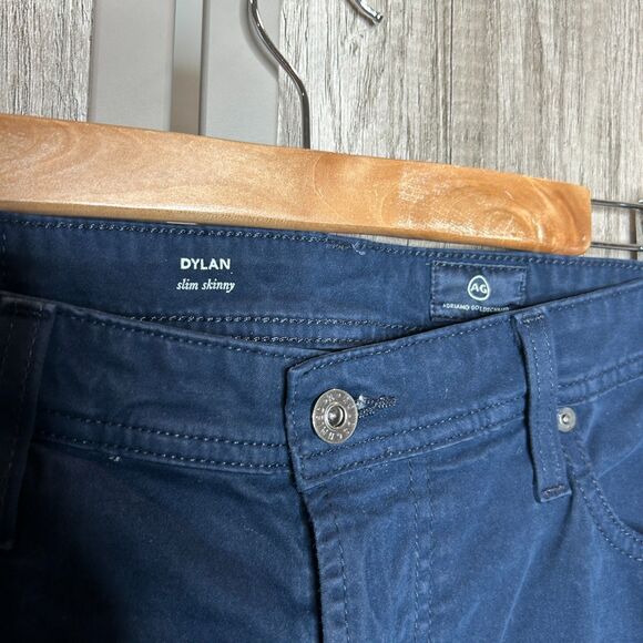 AG Adriano Goldschmied Mens Dylan Jeans Indigo 33x27 (Tag 33 x 34) Slim Straight - Picture 4 of 6
